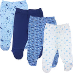 Load image into Gallery viewer, 123 Bear 100% Cotton Baby Pants with Footies 100% Cotton Unisex Boys Girls
