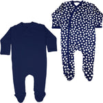 Load image into Gallery viewer, 123 Bear 2 Pack Footed Sleep-N-Play PJs Rompers Jumpsuit100% Cotton with Mitten Cuffs Unisex Boys Girls
