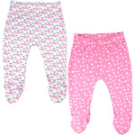 Load image into Gallery viewer, 123 Bear 100% Cotton Baby Pants with Footies 100% Cotton Unisex Boys Girls - 2 Pack
