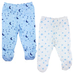 Load image into Gallery viewer, 123 Bear 100% Cotton Baby Pants with Footies 100% Cotton Unisex Boys Girls - 2 Pack
