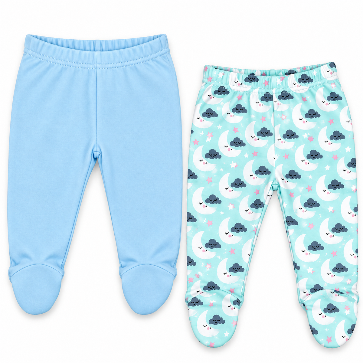 100% Cotton Baby Pants with Footies