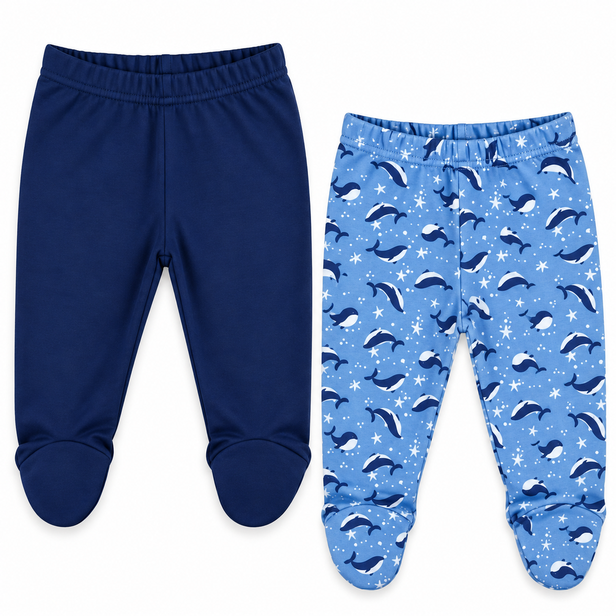 100% Cotton Baby Pants with Footies