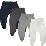 Load image into Gallery viewer, 123 Bear Cotton Spandex Baby Pants with feet / Baby leggings with footies
