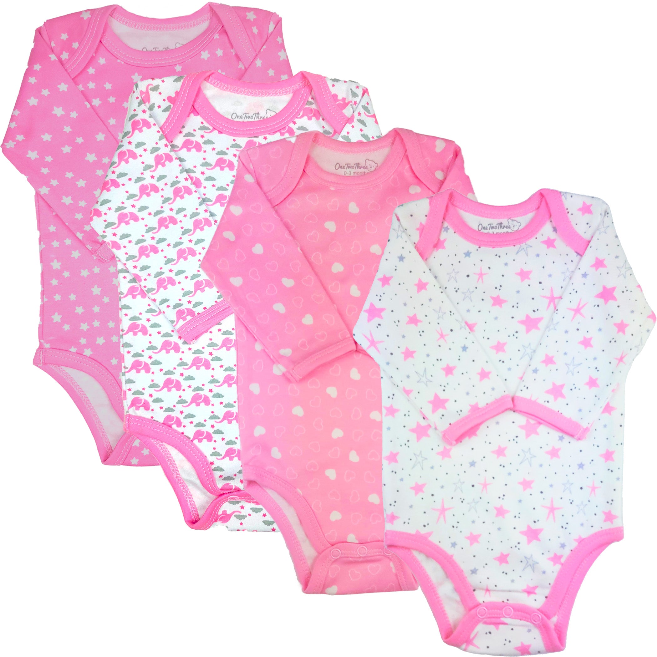 123 Bear Baby 100% Combed Cotton Bodysuits