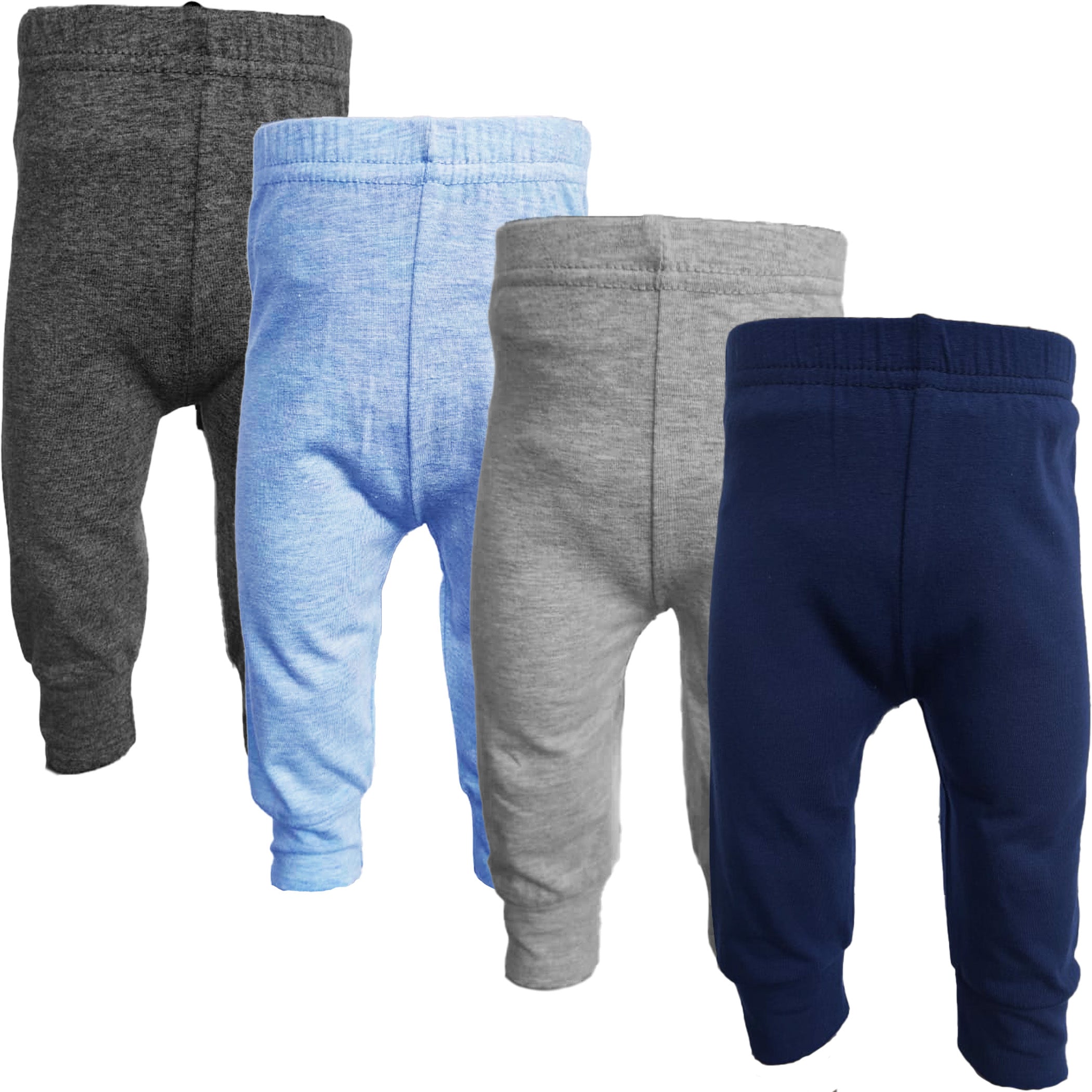 123 Bear Ultra-Soft Cotton Spandex Baby Pants- Multipack