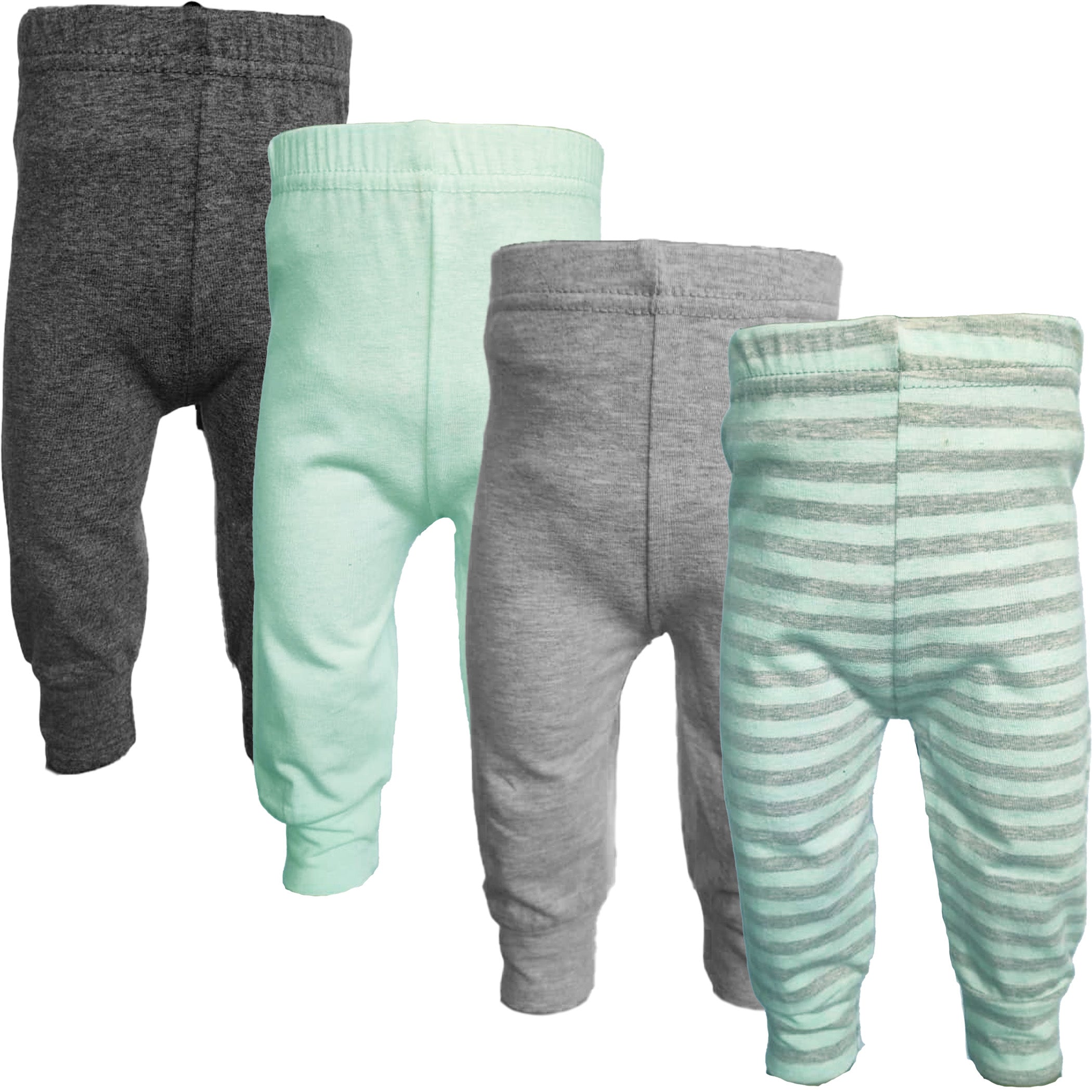 123 Bear Ultra-Soft Cotton Spandex Baby Pants- Multipack