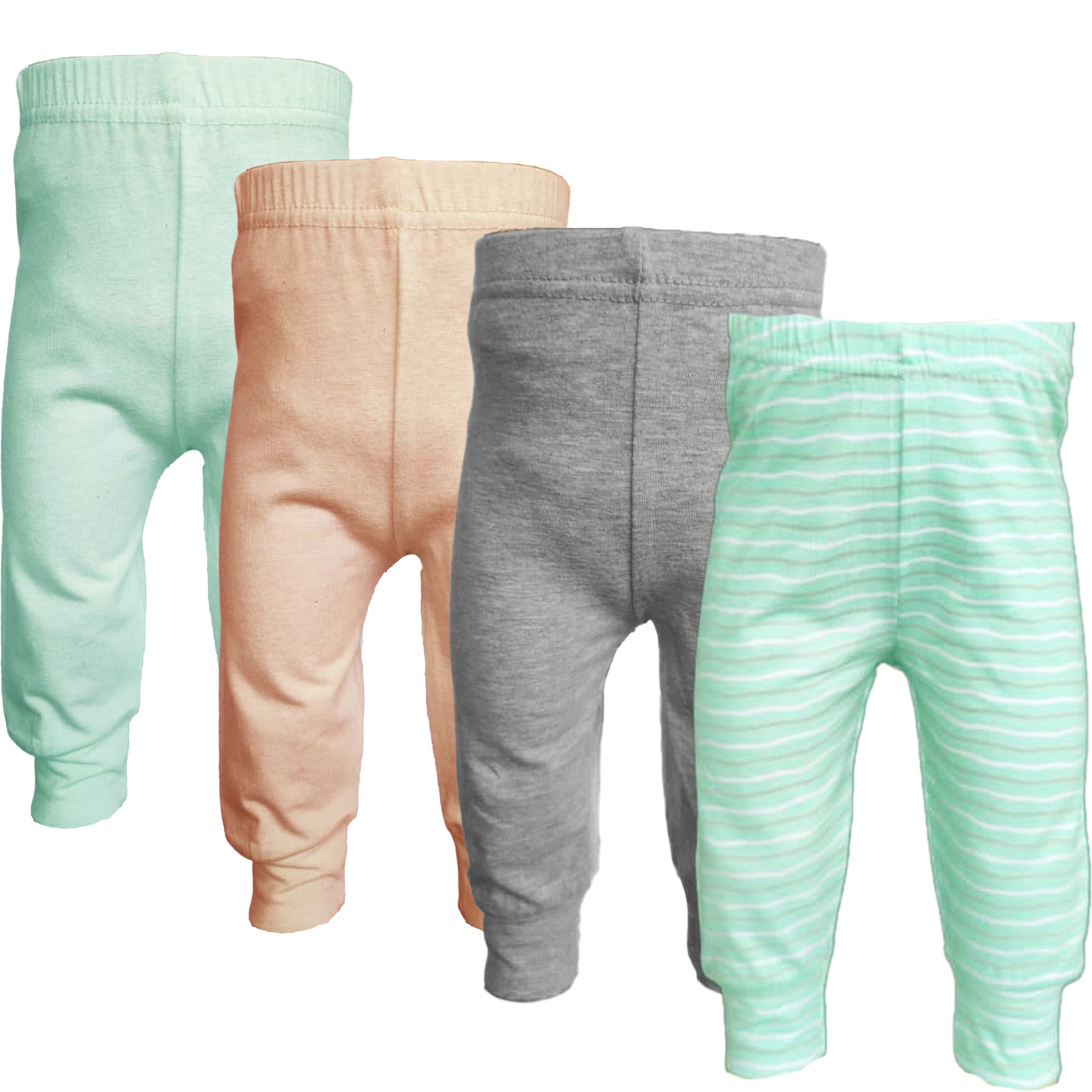 123 Bear Ultra-Soft Cotton Spandex Baby Pants- Multipack