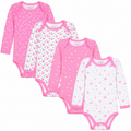 123 Bear Baby 100% Combed Cotton Bodysuits-Girls