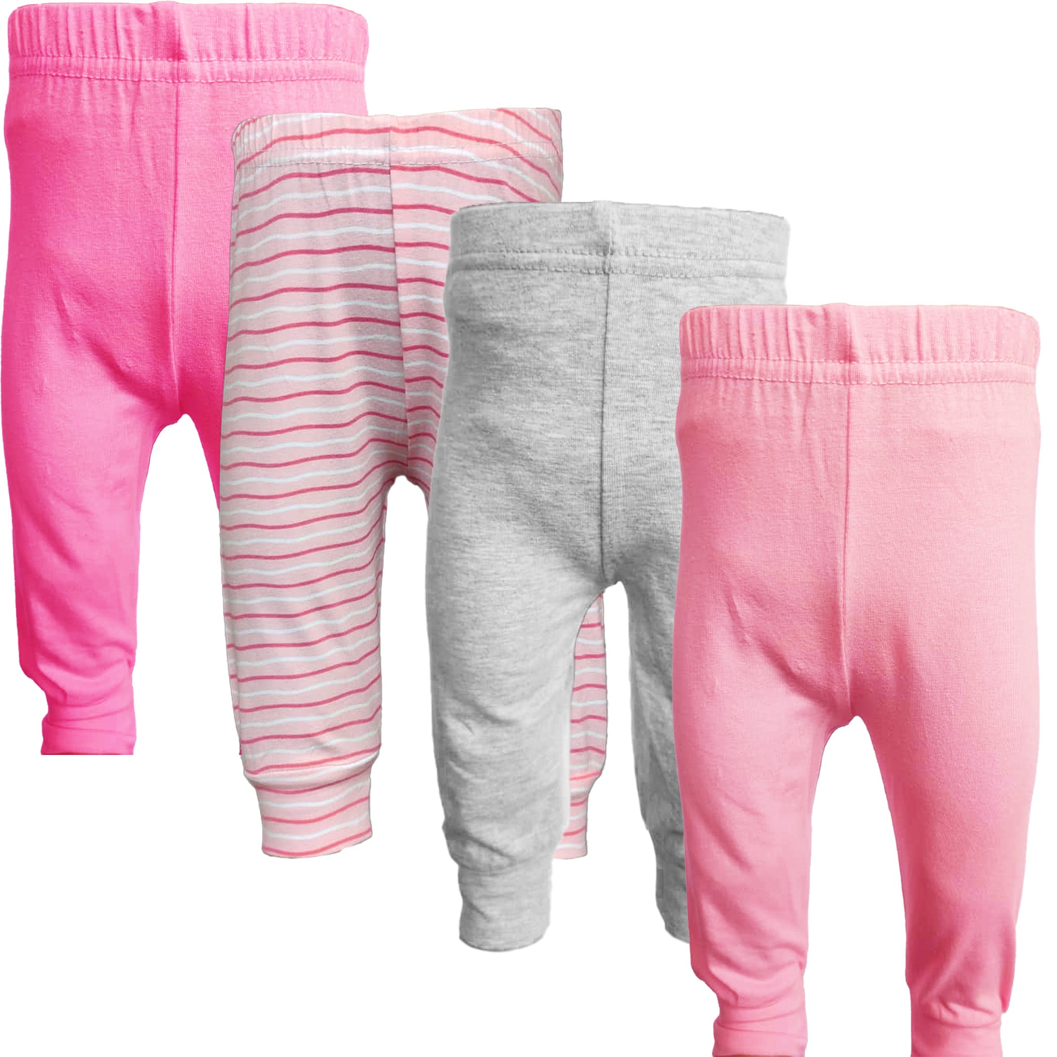 123 Bear Ultra-Soft Cotton Spandex Baby Pants- Multipack