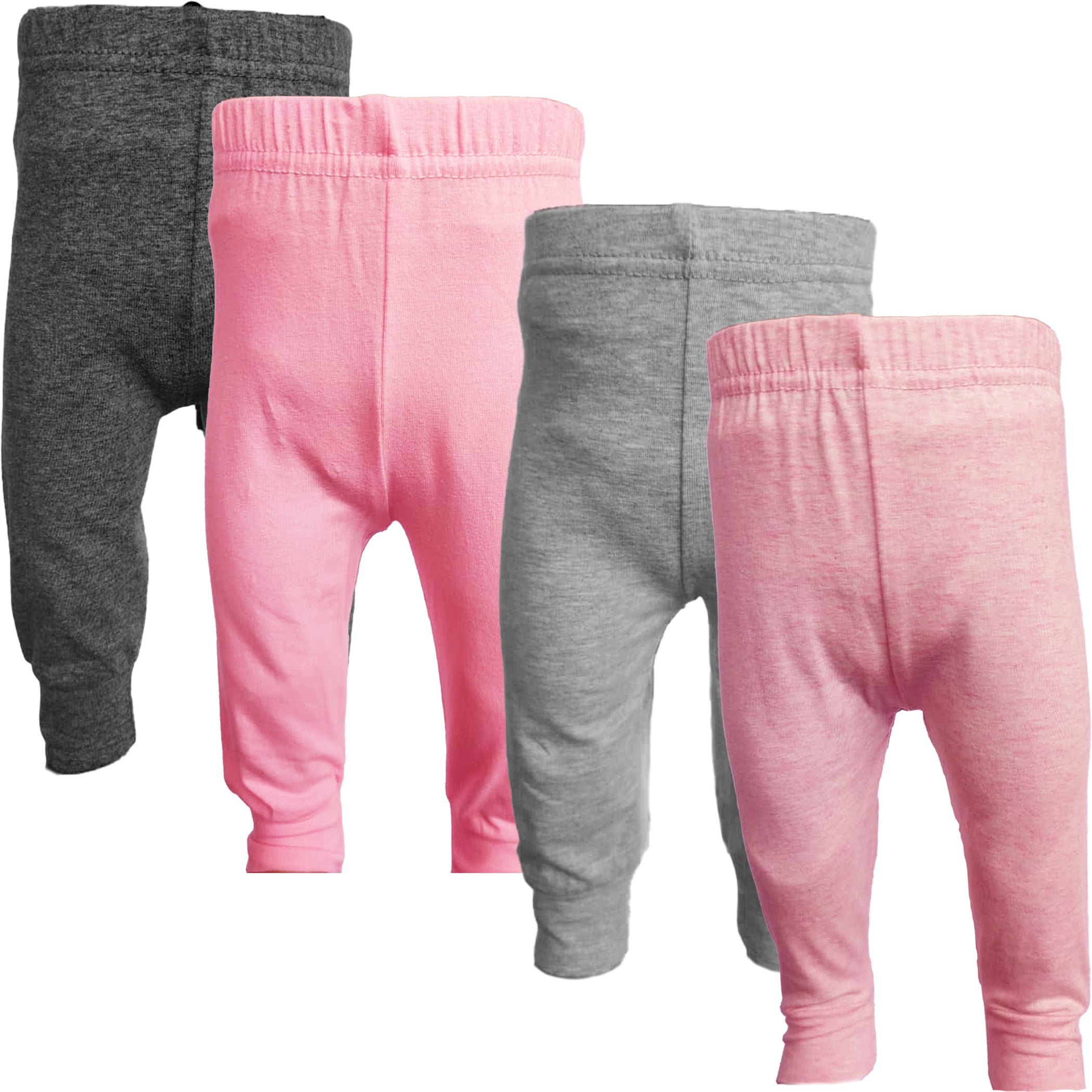 123 Bear Ultra-Soft Cotton Spandex Baby Pants- Multipack