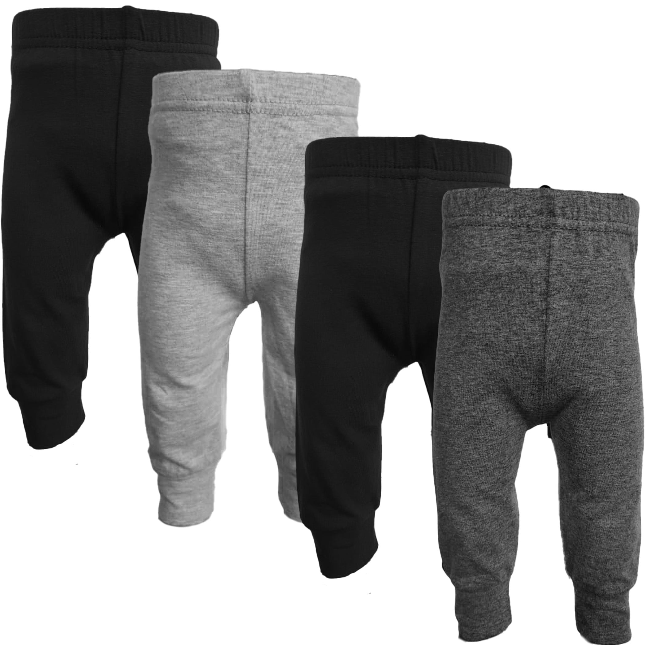 123 Bear Ultra-Soft Cotton Spandex Baby Pants- Multipack