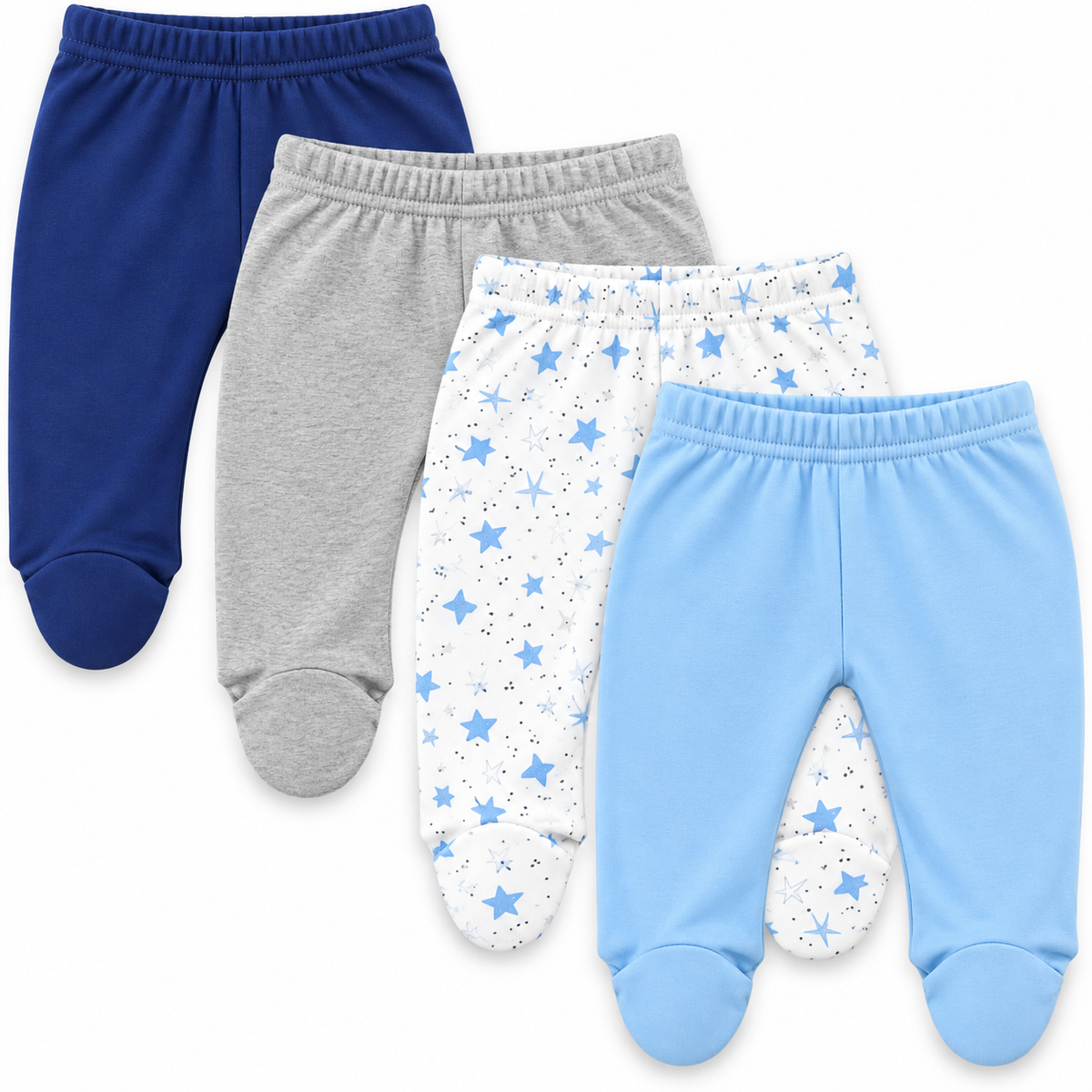 100% Cotton Baby Pants with Footies