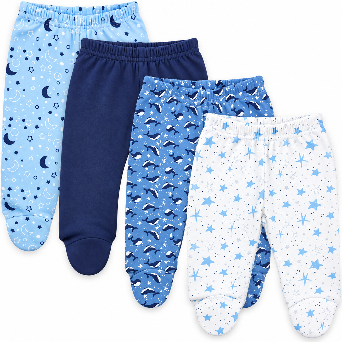 100% Cotton Baby Pants with Footies