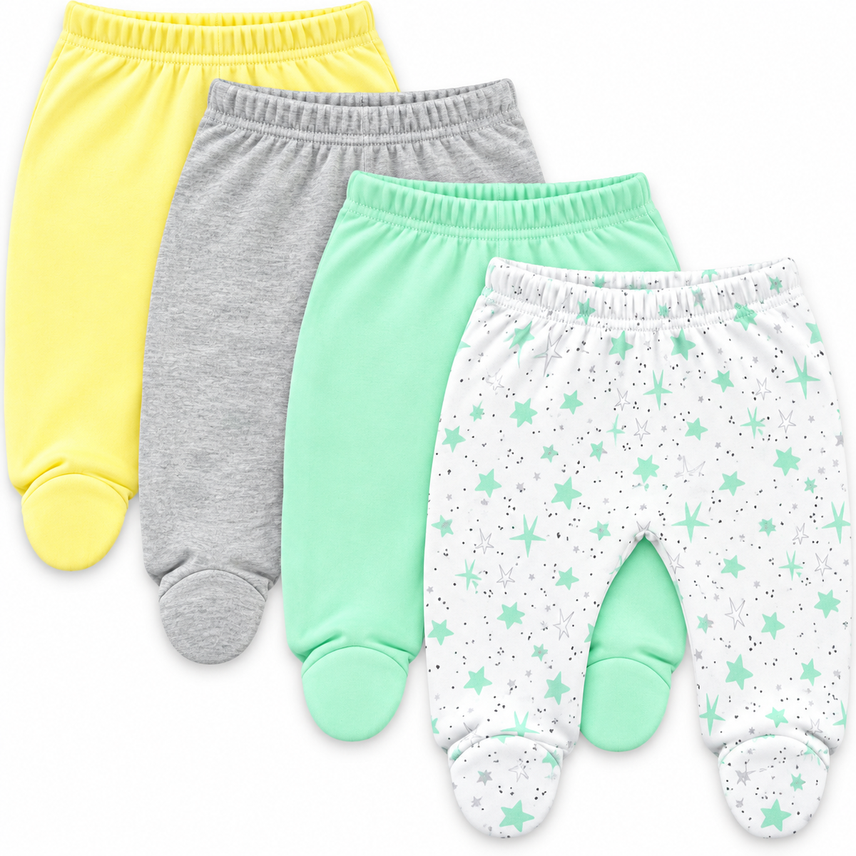 100% Cotton Baby Pants with Footies