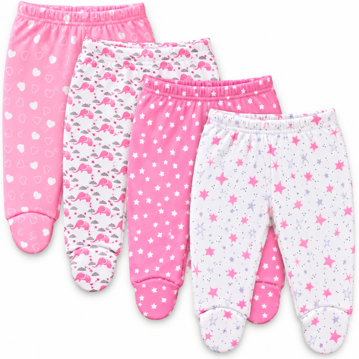 100% Cotton Baby Pants with Footies