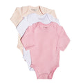123 Bear Cotton Spandex Baby Bodysuits-Long Sleeve 3 Pack