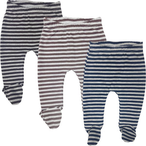 123 Bear Terry Baby Pants with feet / Baby leggings with footies