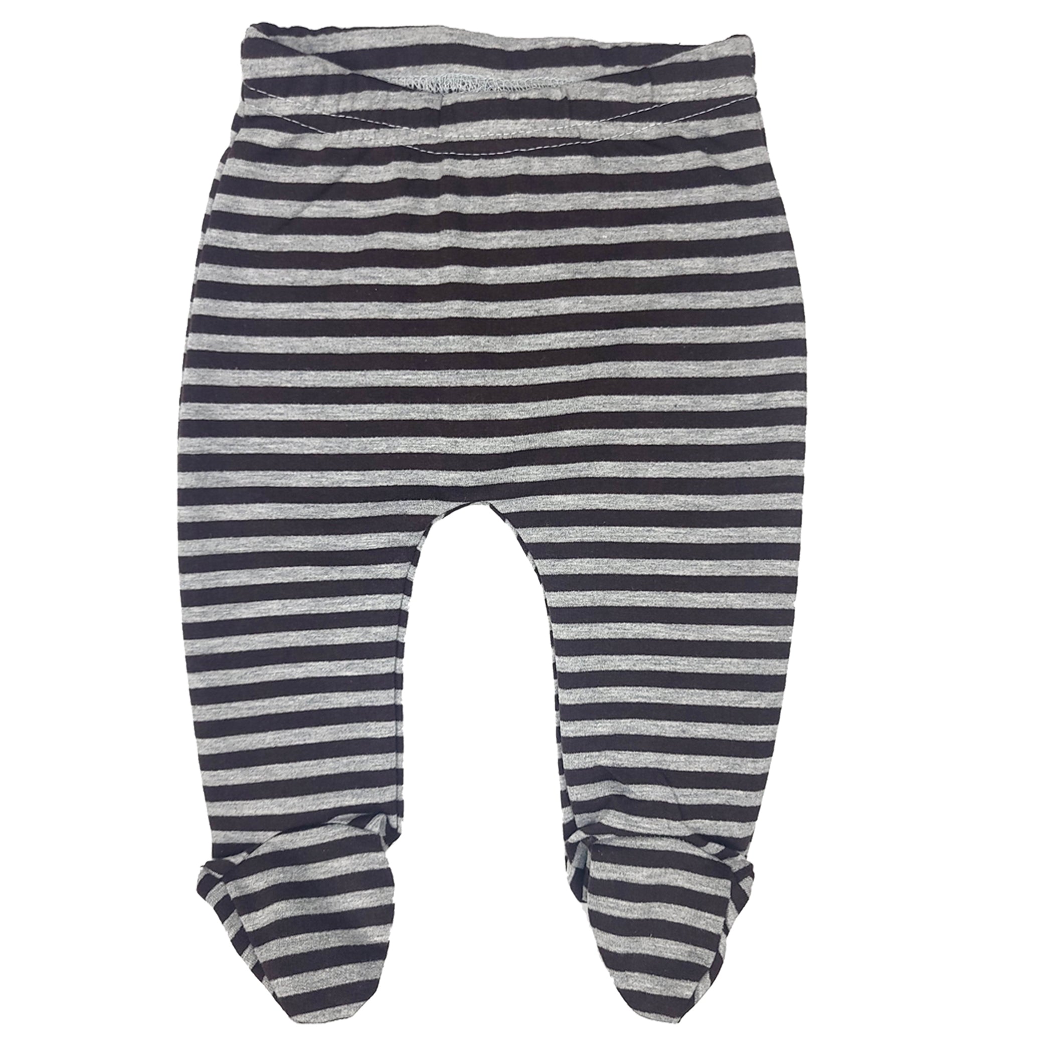 123 Bear Terry Baby Pants with feet / Baby leggings with footies