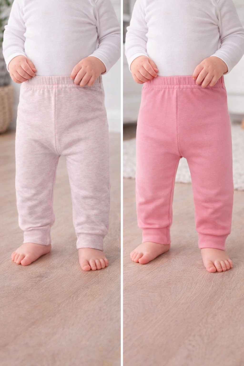 123 Bear Ultra-Soft Cotton Spandex Baby Pants- Multipack