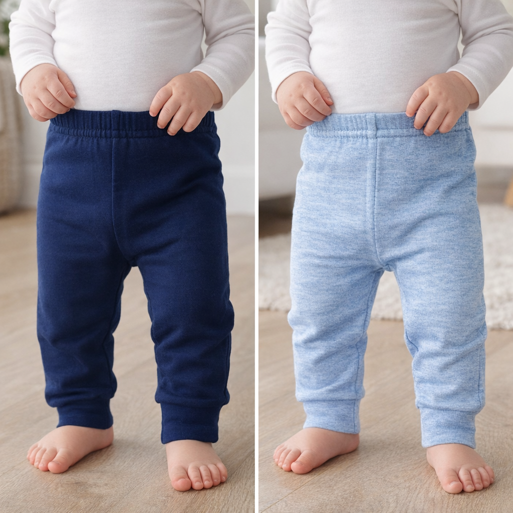 123 Bear Ultra-Soft Cotton Spandex Baby Pants- Multipack