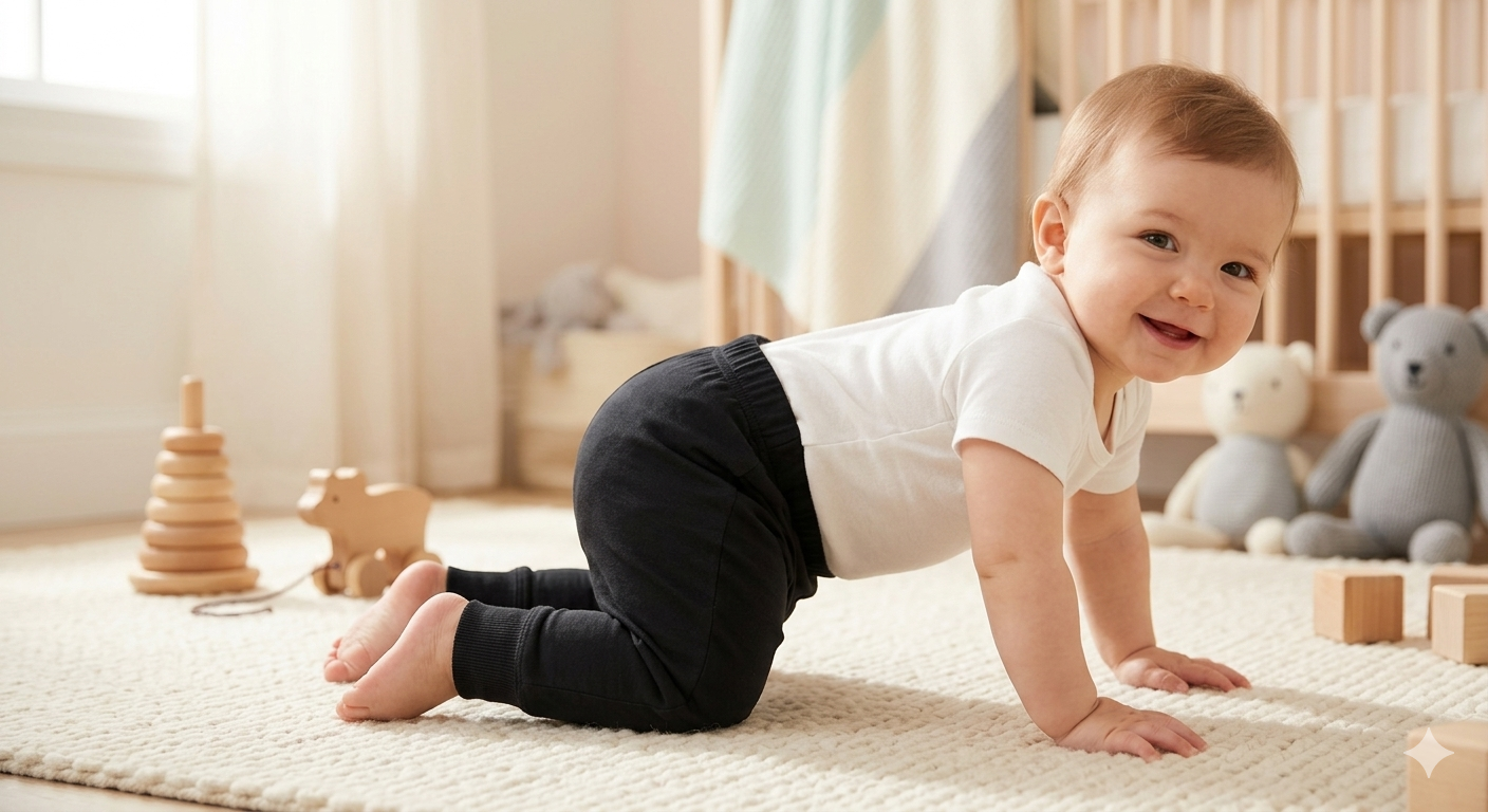 123 Bear Ultra-Soft Cotton Spandex Baby Pants- Multipack