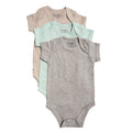 123 Bear Cotton Spandex Baby Bodysuits- Short Sleeve 3 Pack
