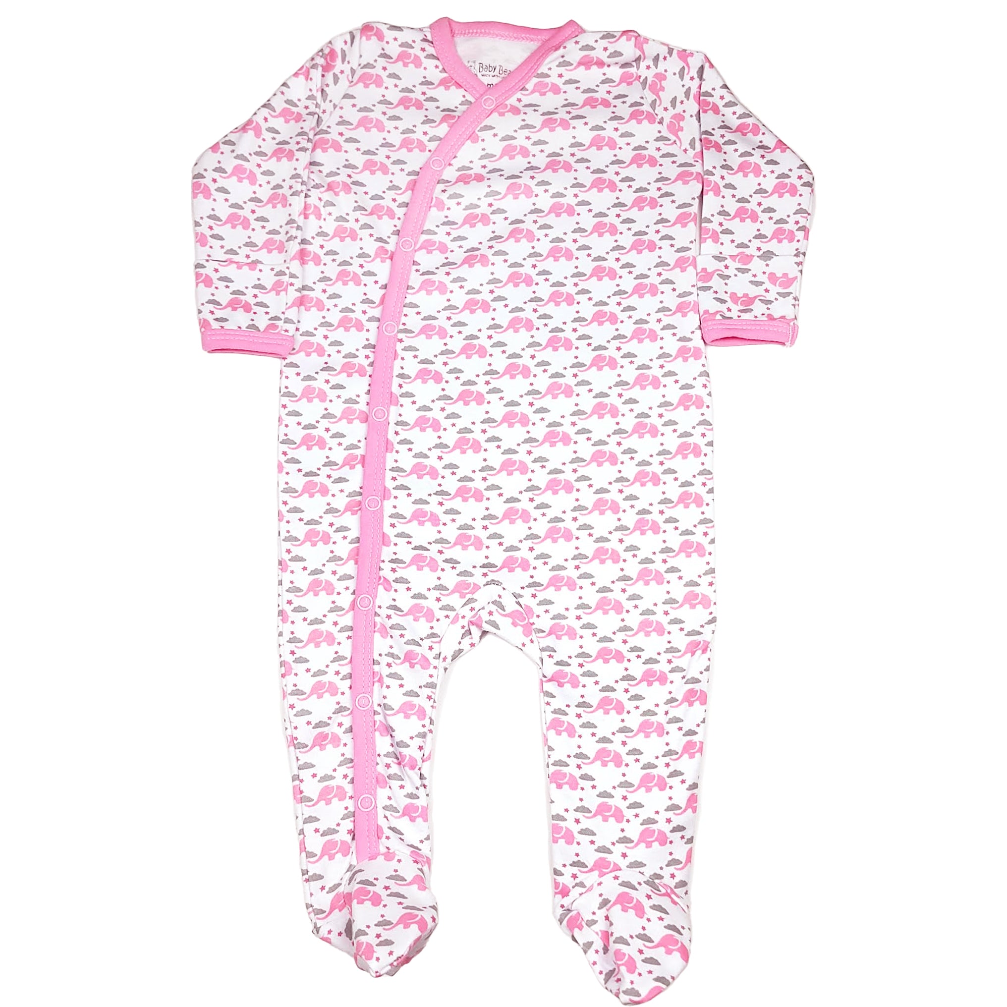 123 Bear Footed Sleep-N-Play PJs Rompers Jumpsuit100% Cotton with Mitten Cuffs Unisex Boys Girls