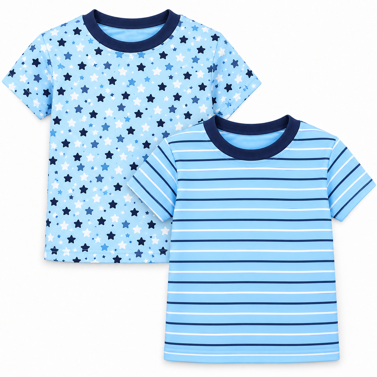 123 Bear Infant & Toddler Soft Cotton Spandex Short Sleeve T-Shirts, Plain Tees for Boys & Girls