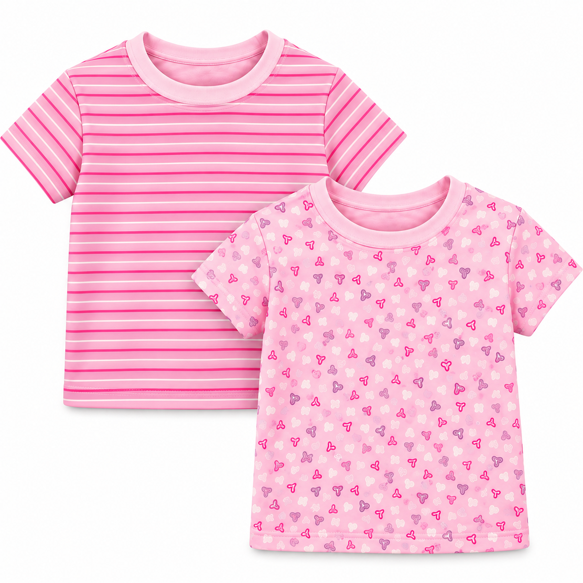 123 Bear Infant & Toddler Soft Cotton Spandex Short Sleeve T-Shirts, Plain Tees for Boys & Girls