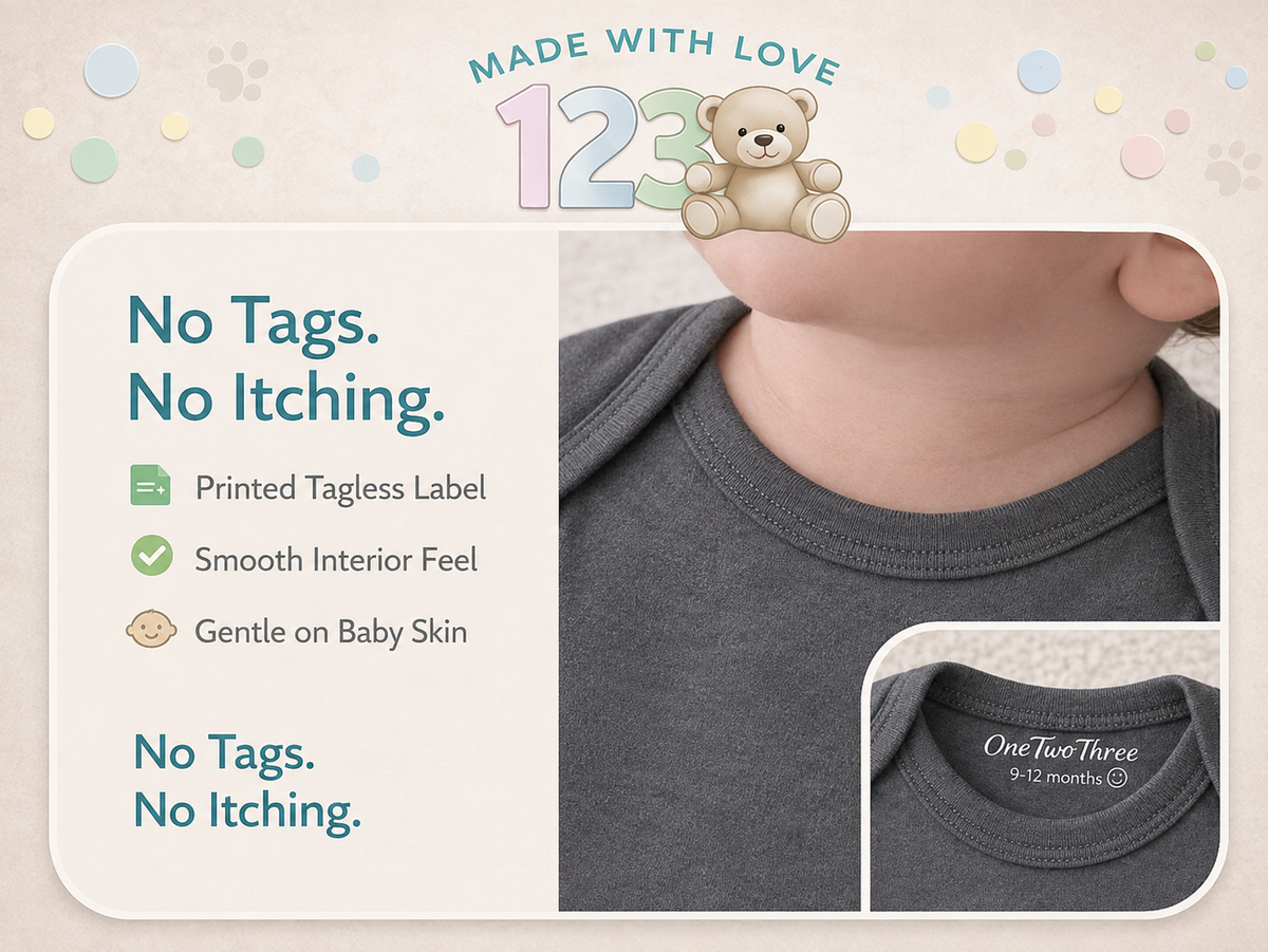 123 Bear Baby 100% Combed Cotton Bodysuits-Girls
