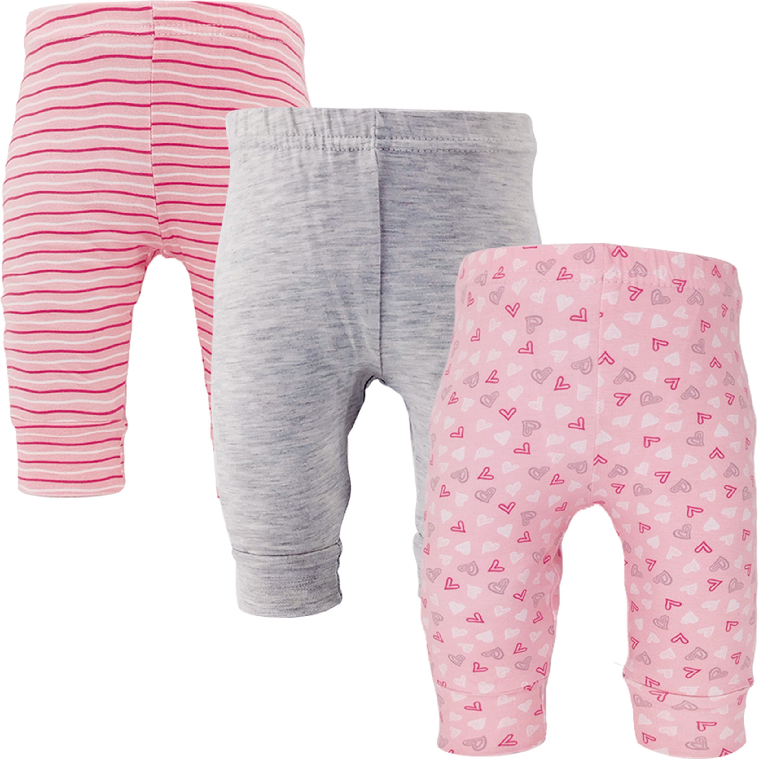 123 Bear Ultra-Soft Cotton Spandex Baby Pants- Multipack
