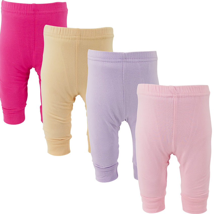 123 Bear Ultra-Soft Cotton Spandex Baby Pants- Multipack