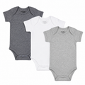 123 Bear Cotton Spandex Baby Bodysuits- Short Sleeve 3 Pack
