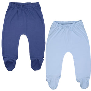 3-pack Cotton Jersey Joggers - Dark blue/gray melange - Kids